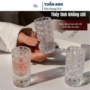 Ly rượu thủy tinh hình trụ